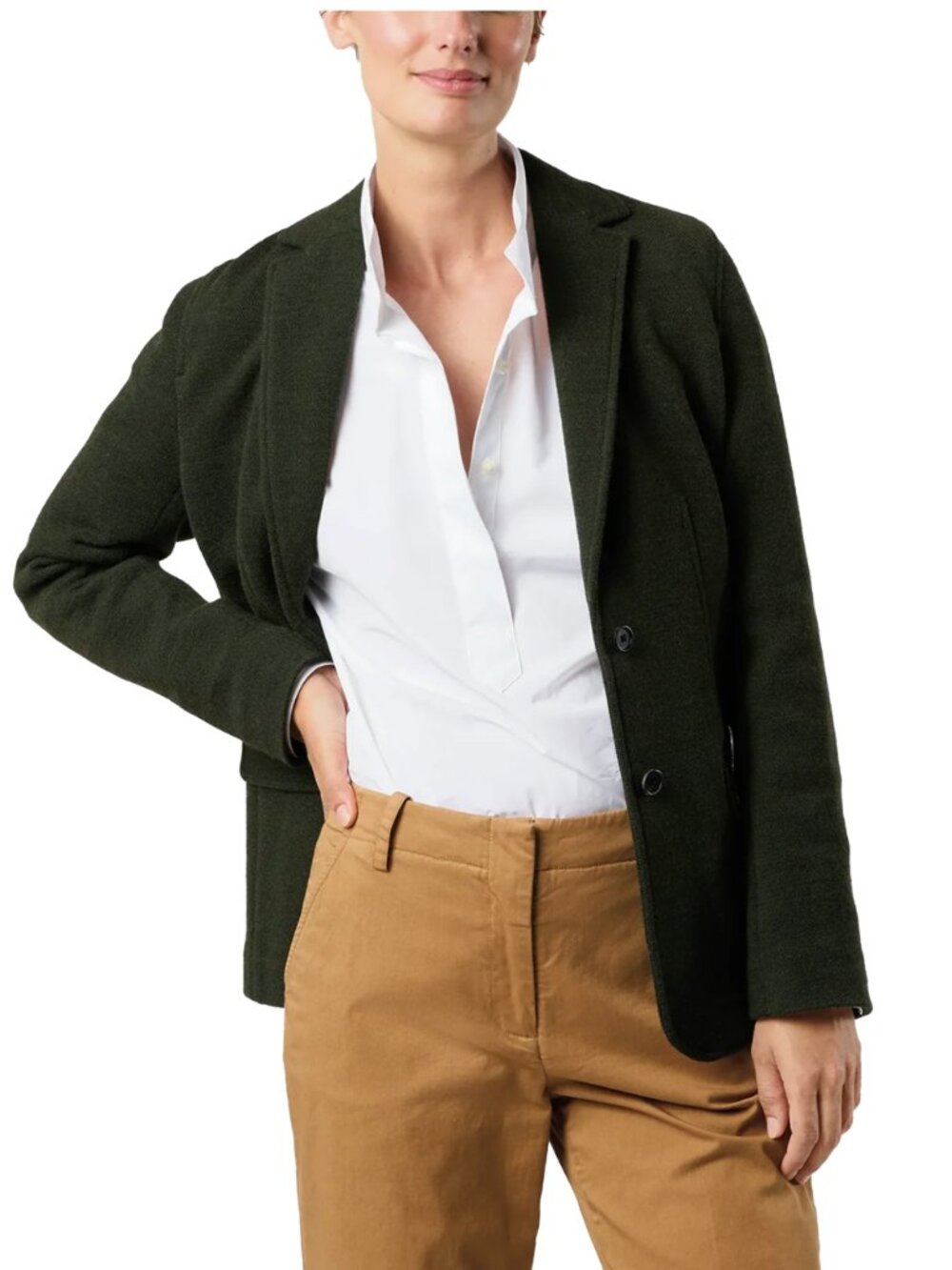 Ann Mashburn Palmer blazer dark olive US size L
